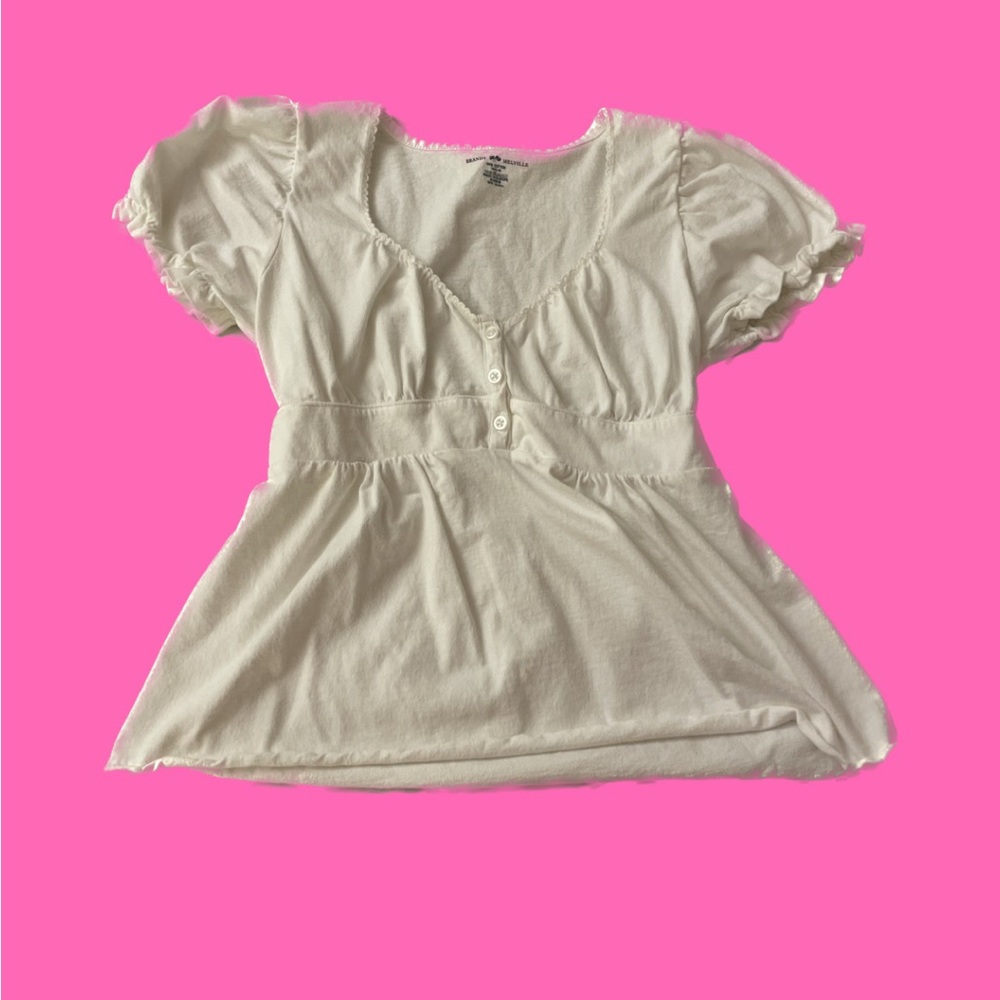 Brandy Melville Blair Puff Sleeve Blouse